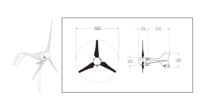 Sistema di energia eolica a energia solare ibrida (400 W) a griglia E sistema ibrido mini di alimentazione solare per uso domestico e. Uso di lampioni per turbine eoliche Mini Power