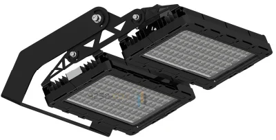 High Bay Sports Light Parco giochi all&prime;aperto Football Field Light 100-277V Lampada LED regolabile PLC ad alto palo per stazione di golf/gas Lampada proiettore LED da 600 W