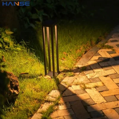 Lampada da terra orizzontale 12V per esterni moderna illuminazione Yunda lampada da terra con palo da montaggio elettrico 20 luce, lampada LED da giardino ad alimentazione solare per esterni