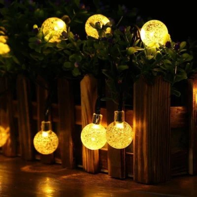 30bulbo, 50/100/200/300 lampadina a LED a corda solare decorazione solare Xmas Giardino LED Via lampada luce