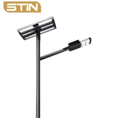 All-in-out in due IP66 80 W 100 W impermeabile al tramonto Dawn pannello solare PV proiettore alimentato a energia LED TVCC per esterni Luce stradale/da giardino/stradale con batteria al litio
