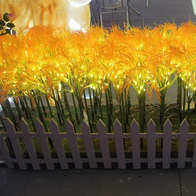 LED Giardino esterno decorativo impermeabile LED riso grano lampada dente di leone Lampada a luce del prato a energia solare per luce del cortile del percorso paesaggistico