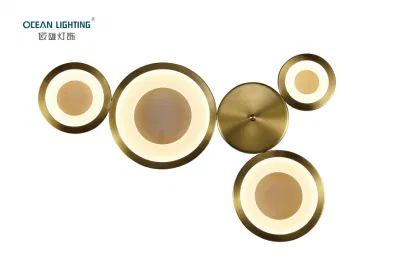 Moderna lampada da parete LED con illuminazione decorativa per interni in acrilico in ferro dorato