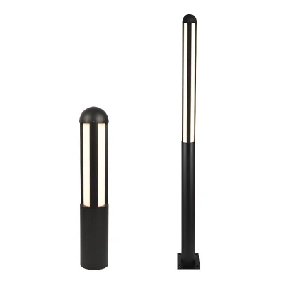Lampada da giardino a LED impermeabile lampada da giardino semplice moderna cilindrica Lampada elettrica per strada ad alto polo