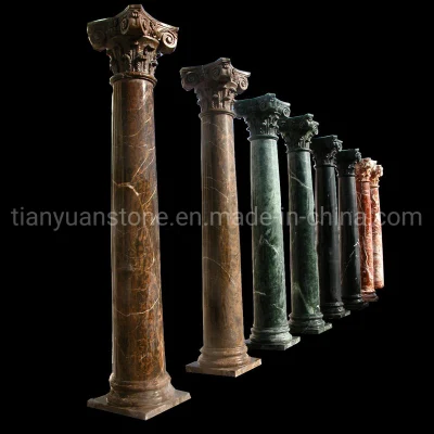 Colonne romane in marmo lucido in granito