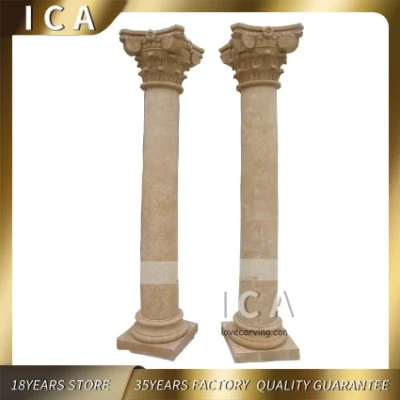 Colonne Romane decorative classiche per modanature in marmo della Villa Room
