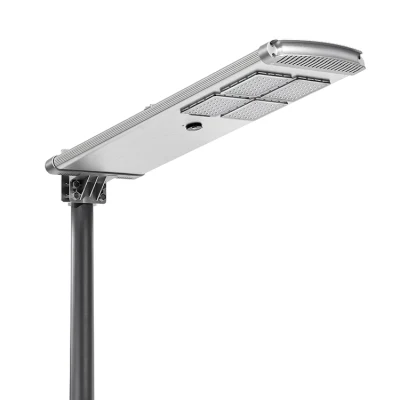Solare a risparmio energetico integrato all-in-one impermeabile IP65 per esterni Luce da giardino a LED per strada con sistema di sensori di movimento E batteria al litio