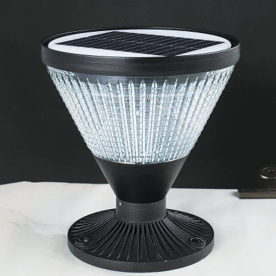 Luci da giardino nere da esterno 10W luce prato in alluminio Bollard Garden Luce rotonda a LED da giardino