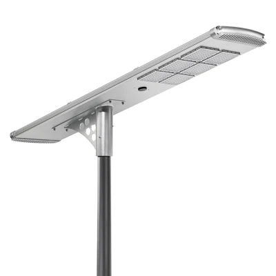 Solare a risparmio energetico integrato all-in-one impermeabile IP65 per esterni Luce da giardino a LED per strada con sistema di sensori di movimento E batteria al litio