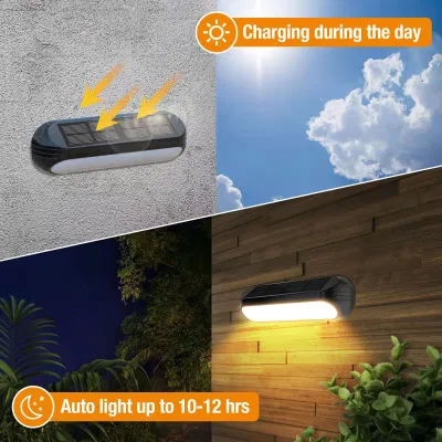 Ecologico solare Backyard luci balcone Stair Fence Solar Powered Floor Applique impermeabile per esterni LED Ground