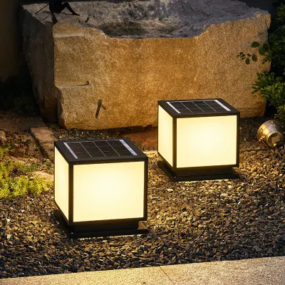 Luci a cappuccio per paletti solari in alluminio 4X4 5X5&quot; con fence quadrata