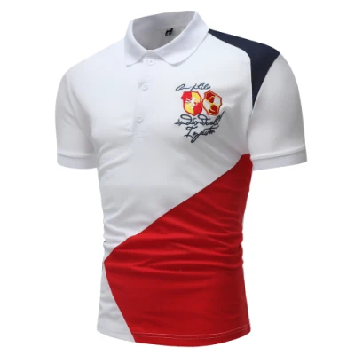 2019 Polo T-shirt uomo di alta qualità, vendita all&prime;ingrosso maglie da golf personalizzate 100% cotone con logo ricamo