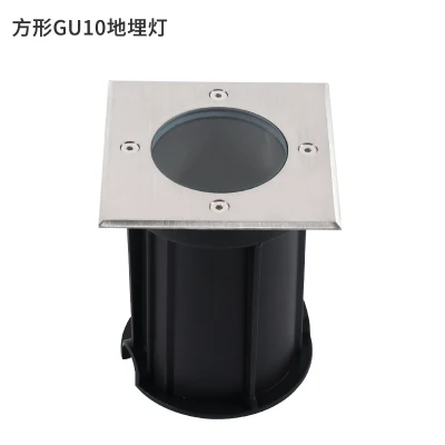 Square Cheap GU10 MR16 IP67 esterno ABS plastica incassata sotterranea Faretto a pavimento