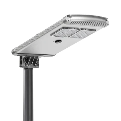 Solare a risparmio energetico integrato all-in-one impermeabile IP65 per esterni Luce da giardino a LED per strada con sistema di sensori di movimento E batteria al litio