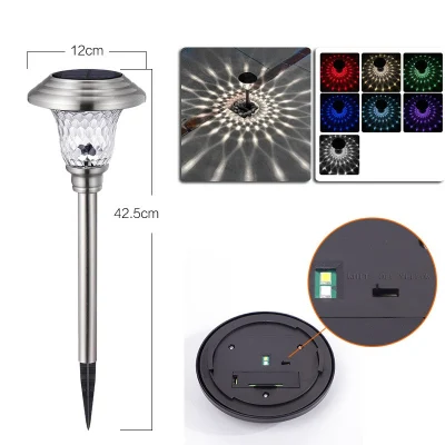 Giardino illuminazione decorativa caldo bianco Spike solare LED prato Leggero