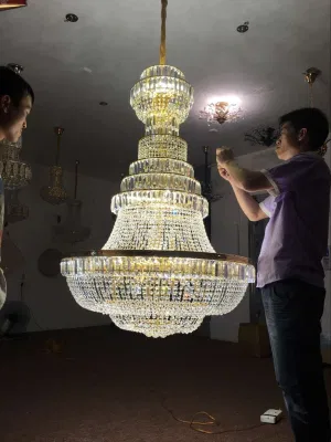 Hotel personalizzato matrimonio decorazione moderno soffitto Hanging cristallo LED di lusso Lampada a sospensione con lampadario