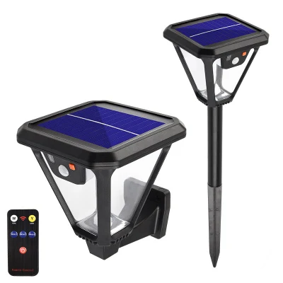 ABS Street Light Garden Spike Yard lampada LED impermeabile solare Applique esterni decorativi Giardino paesaggistico solare 2 in 1 Luci da parete