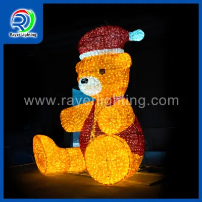 Tall Teddy Bear Large Outdoor Home Festival Park decorazione di Natale Luci a LED Motif