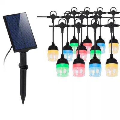 Lampadine d&prime;epoca Holiday Lighting commerciale impermeabile decorativo patio LED solare Luci a corda per esterni