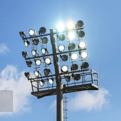 Solare/LED faretto/proiettore galvanizzato acciaio/metallo Sport/Stadio/esterno/strada lampada ad alto palo/illuminazione/palo luminoso con prezzo all&prime;ingrosso/Produttore/fabbrica