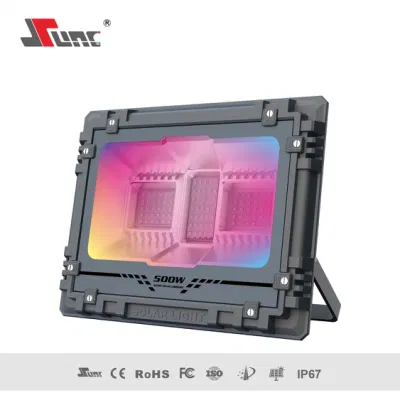 Proiettori solari RGB da 500 W per la sicurezza all&prime;aperto a colori Modifica