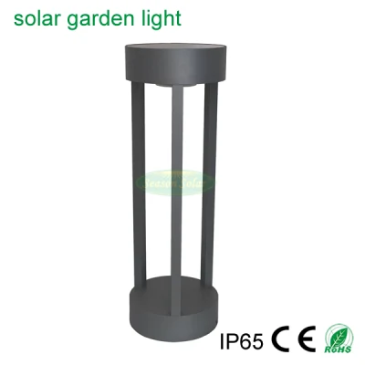 Nuova illuminazione rotonda energia solare illuminazione esterna luce da giardino Bollard Con luce LED calda+bianca