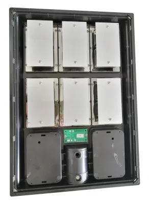 Sensore di movimento per esterni integrato da 200 W con certificazione CE IK10 RoHS IP67 Lampada da giardino LED a energia solare per la strada con luce incorporata Pannello solare e batteria al litio
