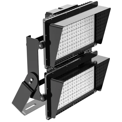 Stadio di diffusione ad alta potenza ad alta potenza con palo ad angolo regolabile da 600 W. Luce LED per l&prime;illuminazione esterna da campo e da campo