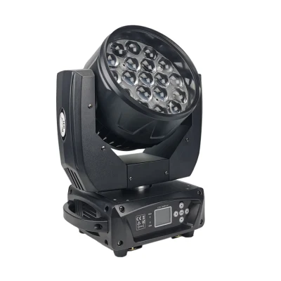 Testina mobile Wash Zoom professionale DJ 19X15W RGBW LED Leggero