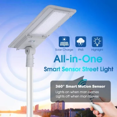 CE IP67 12 V 24 V 30 watt 40 W 50 W tutto in uno Lampada da strada a LED per giardino stradale a risparmio energetico a energia solare integrata all&prime;aperto Con pannello e batteria al litio