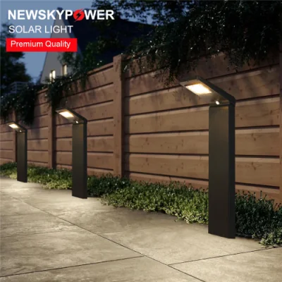Pannello solare LED solare ad alta potenza CE Bollard per esterni da 5 W. Luce da giardino