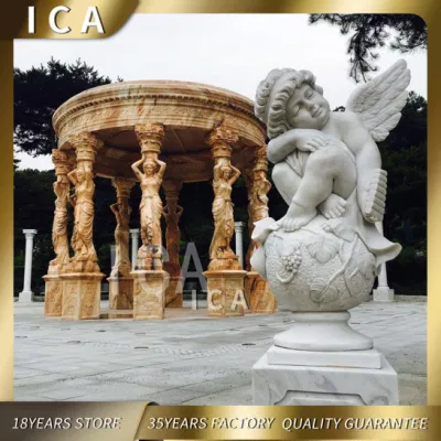 Gazebo Hot sale Red Marble Garden Pavilion