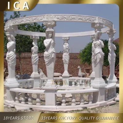 Gazebo Hot sale Red Marble Garden Pavilion