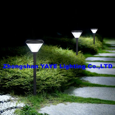 Yaye Hot Sell Stand 20W solare Garden Pathway luci nere ABS luce a LED per palchi da paesaggio COB per Landscape Yard Luce da giardino rotonda
