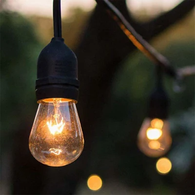 Waterproof Outdoor Light Chain LED Festoon patio Bistro Garden String Luci