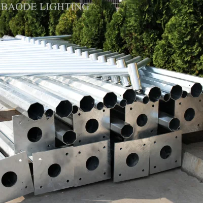 3/4/5/6/7/8/9/10/11/12m zincato rotondo/conico/conico/ottagonale FRP/alluminio/acciaio/metallo solare/LED per la strada/lampada da strada/illuminazione/palo luminoso con prezzo di fabbrica
