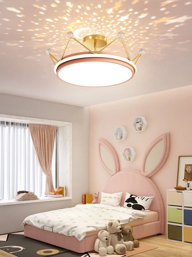 Pink Decorative Crystal Pendant Light Modern Smart Dimmable Chandelier LED Ceiling Lamp