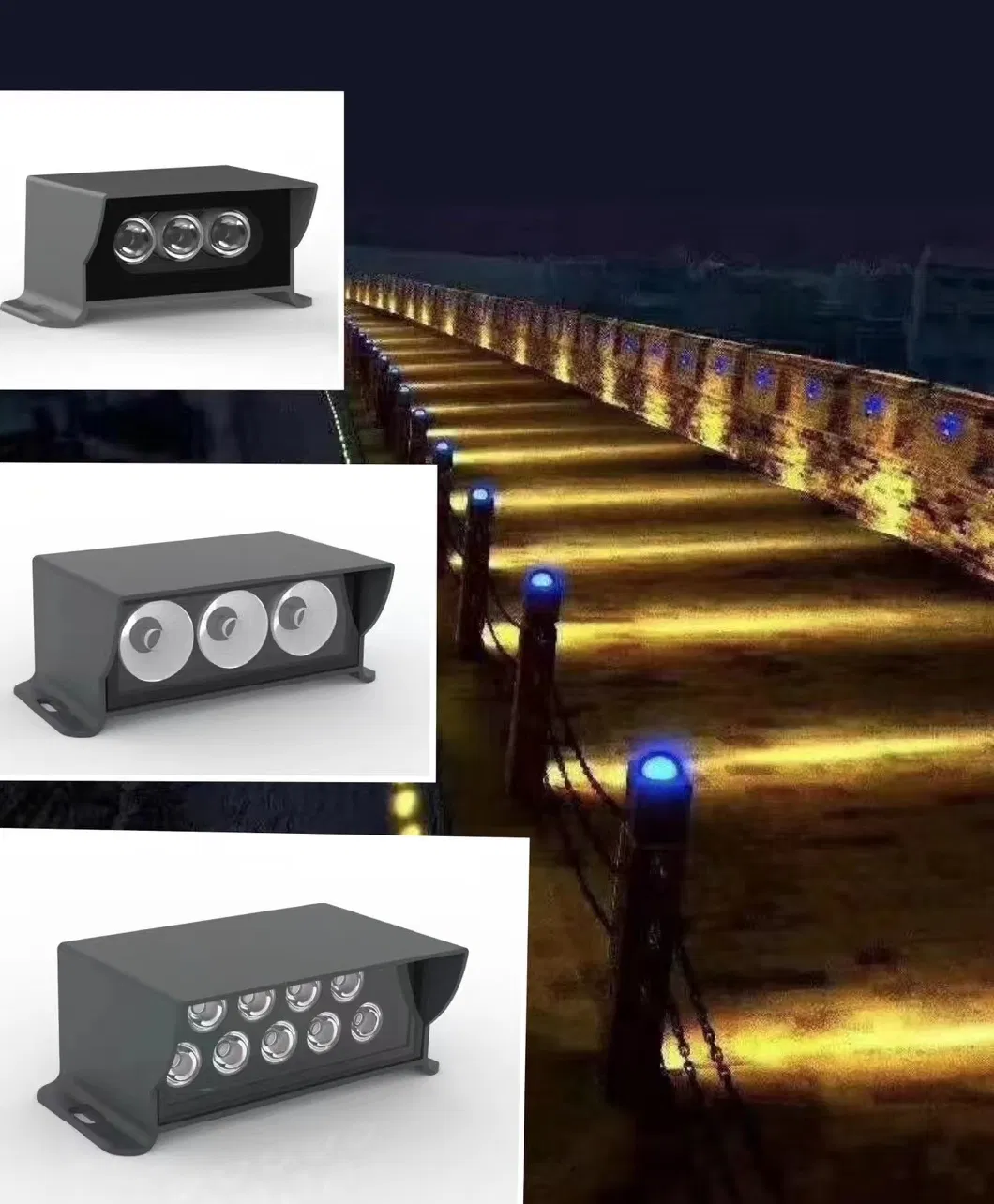 6W LED Trestle Outdoor Pathway Aisle Surface-Mounted Wall Ground Step Stair Well Lamp