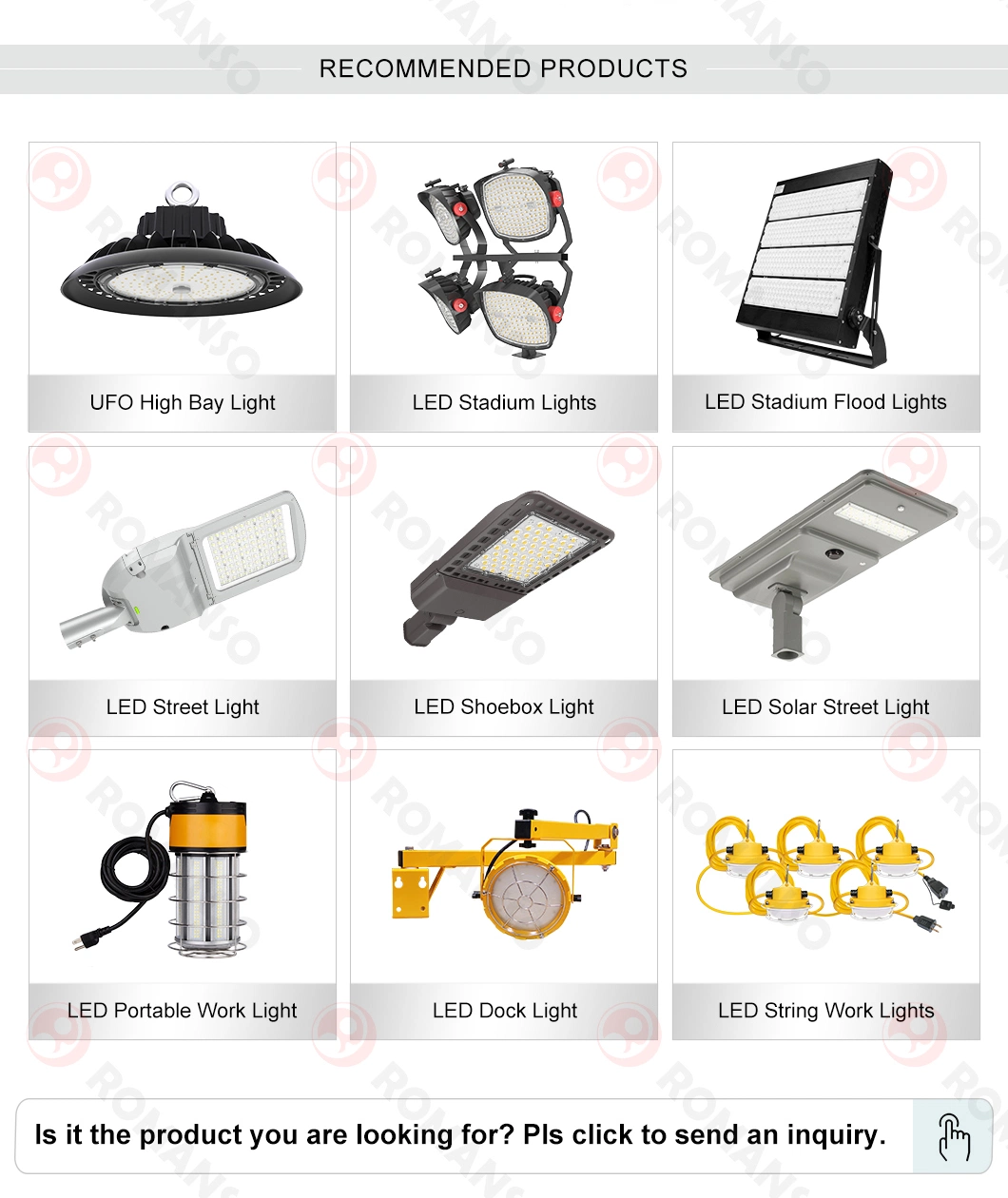 Romanso China Switchable Wattage Industrial LED UFO High Bay Lighting