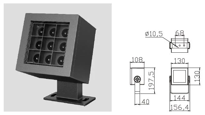 Modern Waterproof LED Outdoor Flood Light Garden Floodlight Spotlight IP67