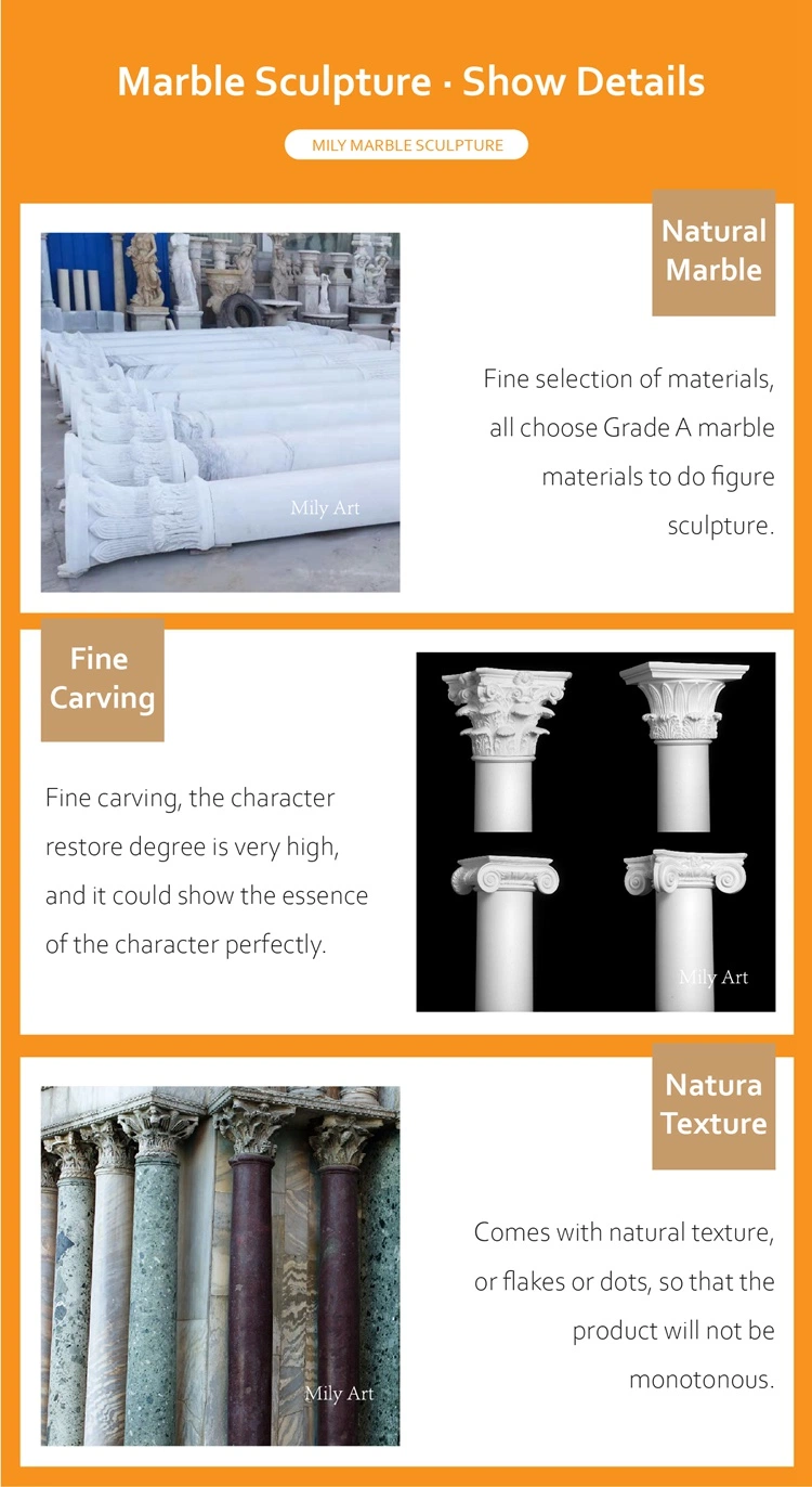 Greek Classical Outdoor Garden Decor Marble Figure Column