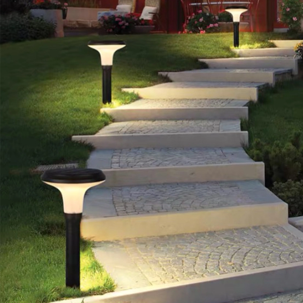 LED Solar Power Pathway Bollard Light Solar Outdoor Garden Lawn Street Light Ground Light