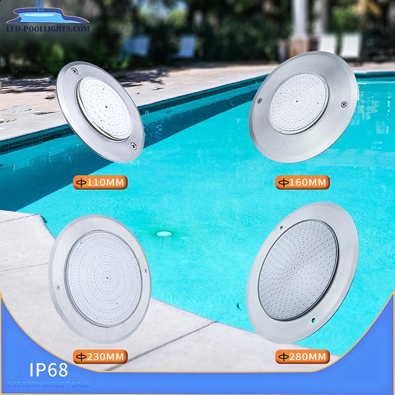 Private Mould Flat 316ss 8mm DC 12V Underwater LED Swimming Pool Light