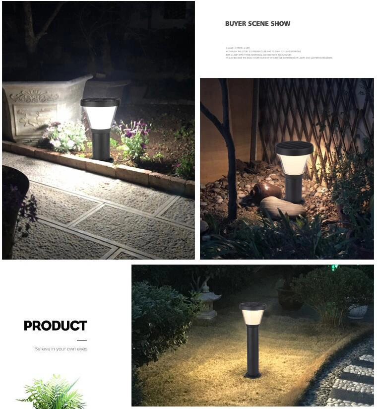 Outdoor Commercial Residential Solar LED Landscape Garden Driveway Pathway Lawn Bollard Lights