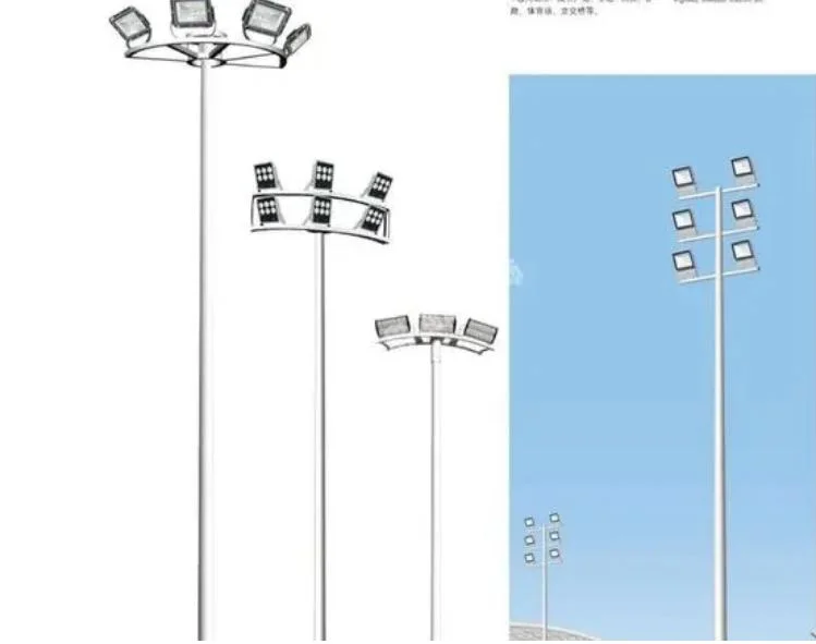 High Power Outdoor High Mast Pole 500W 600W 750W 800W 1000W 1200W 1500W LED Flood Light for Sport Field Stadium Football Square DMX Lighting