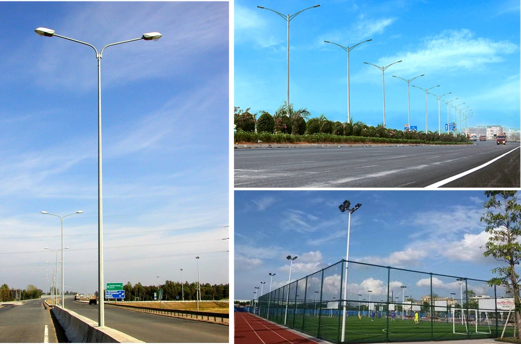 Good Quality Outdoor Galvanized Steel Lights Lamp Post 3m-30m Street Light Pole