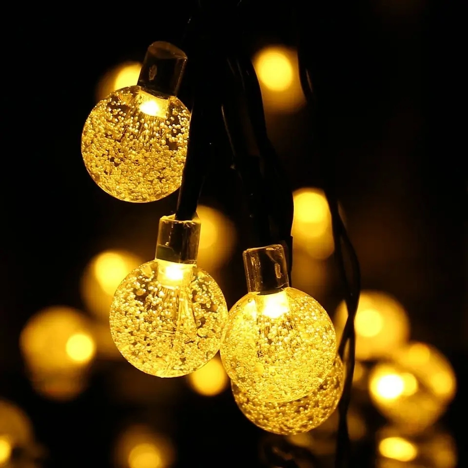 Christmas LED Fairy Light Decorative Garden Lighting Solar LED Crystal Bulb String Light