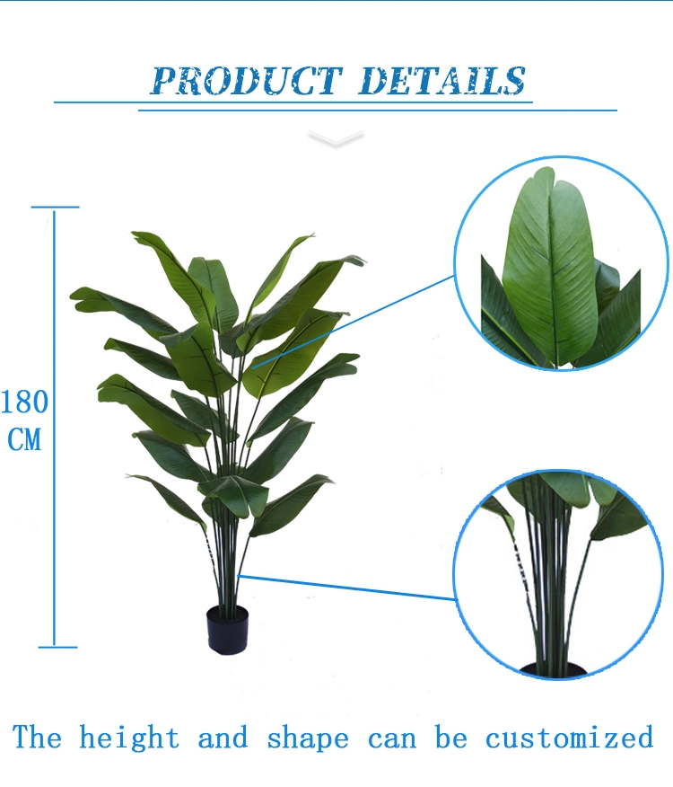 Office Decor Plants Made by PE Artificial Tall Banana Tree