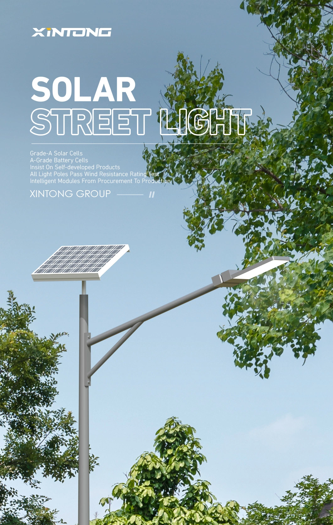 Good Service 640*250*70mm Xintong Jiangsu, Yangzhou Solar LED Street Lamp 80W Light