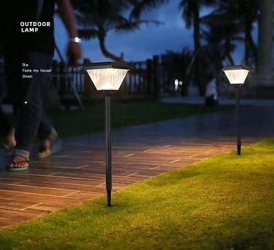 Outdoor Waterproof Lawn Lamp 3W LED Spike Lights Solar Garden Light for Pathway Patio Yard
